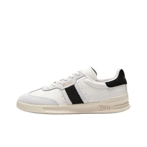 Polo Ralph Lauren Heritage Aera Low Скейтборд Кроссовки Унисекс Черный Белый