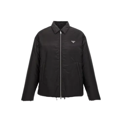 PRADA FW24 Хлопковый пуховик Мужской Черный