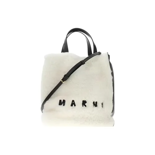 MARNI Museo Хлопок Телячья кожа Сумка через плечо Сумка Женская Белая