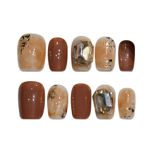 BDQC 2025 Fall Winter Смешанный Премиум Отбеливающий Короткий Nail Art 15mm False Nail Короткий LADDER Early Осенний