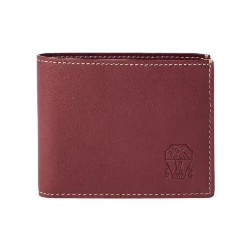 BRUNELLO CUCINELLI Телячья кожа Кошелек Мужской Красный