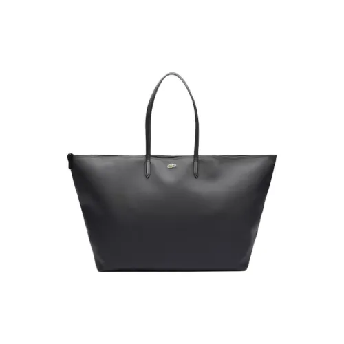 LACOSTE Сетчатая ткань Тоут Сумка Сумка для покупок Сумка на плечо Экстра-большая Женская Черная
