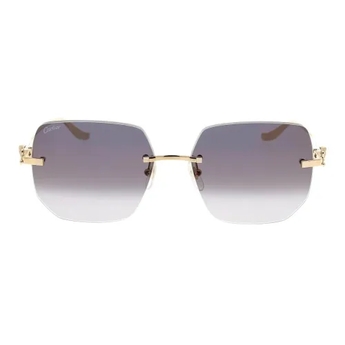Cartier Metal Butterfly Sunglasses Women's Gold