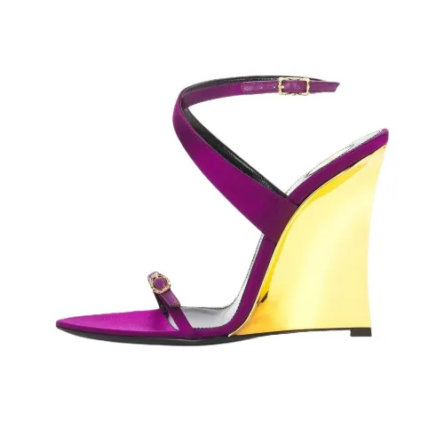 SAINT LAURENT Gippy One Ремень Сандалии 11 см Женские Фиолетовые