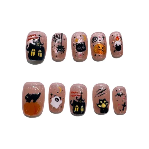 BDQC Креативный Ручной Причудливый Кошка False Nail 20 мм для Усиления Белый Внешний вид False Nail Короткий LADDER