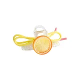 Динамичный желтый лимонный слайс заколка-краб