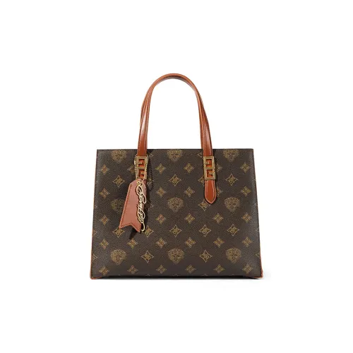 Ed Hardy Classic Series PVC Тоут Сумка через плечо Сумка Женская Стиль Майярд Кофе