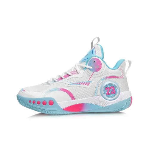 Goku Frieza Детские баскетбольные кроссовки MID Топ Розово-синий Школьный возраст