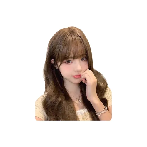 UMIFFA Перука Длинные Волосы Интернет Знаменитость Большая Волна Натуральный Хлопок Лоб Дополнение Полная Набор Лолита