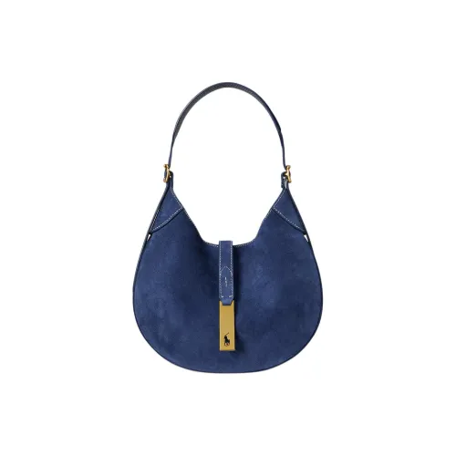 Polo Ralph Lauren Polo ID Нубук Плечевая сумка Маленькая Женская Темные Джинсы