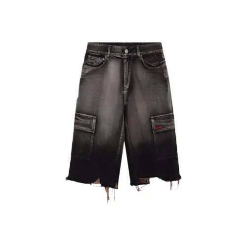 WE11DONE SS24 Джинсовые шорты Женские Черный