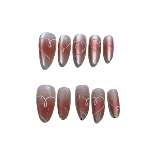 BDQC Мягкий Румяна Линия Сердце Осветляющий False Nail 25 мм False Nail Миндально-розовый Румяна Стойкий Стиль Instagram