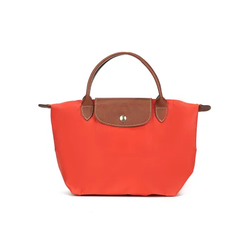 LONGCHAMP Le Pliage Переработанный Холст Пельменная Сумка Маленькая Женская Томатно-Красная