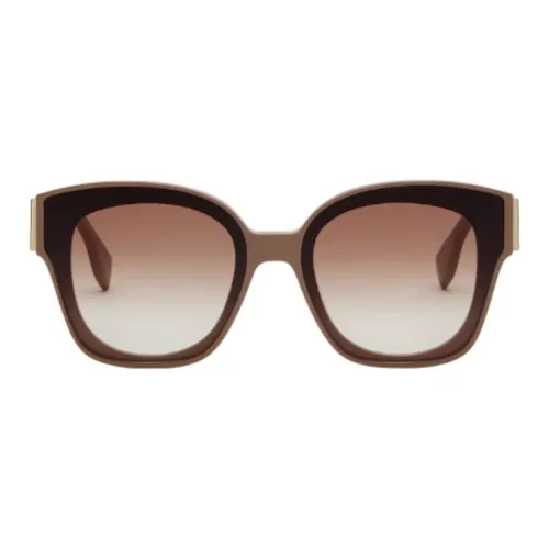 FENDI FirstСолнцезащитные Очки Из Ацетата Серо-коричневого Цвета, С Низким Мостом