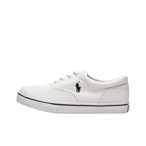 Polo Ralph Lauren Кремовые Низкие Кеды Женские Белые Синие