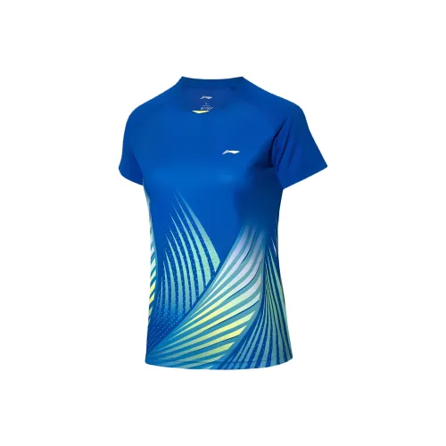 Подкладка Badminton series T Рубашка Женская Кристально-синяя