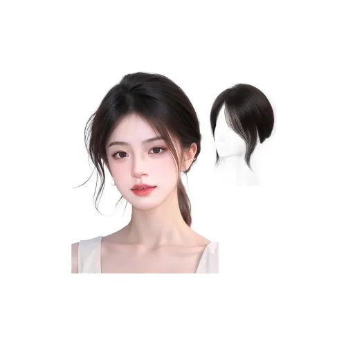TIANKONGSHU Корректирующий Восемь Персонажей Наклеенный Женский Волосатый Перук человеческих волос короткие прямые волосы