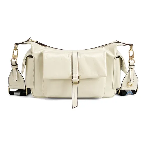 COOGI Сумка через плечо из синтетической кожи стандартная женская цвет экрю армейский зеленый