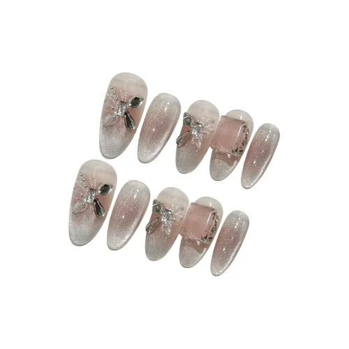 BDQC Фея Бабочка Панель Осветляющий Румяна Кристальный Nail Art 20 мм Искусственный Ногтевой Миндально-розовый Румяна Стойкий Стиль Instagram