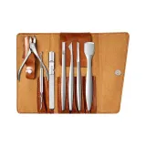 Высококачественный набор для ухода за стопами, 7 штук, ярко-серебристый