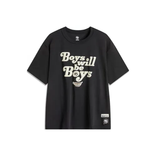 LINING Basketball Collection Ночной Черный Мужские Футболки