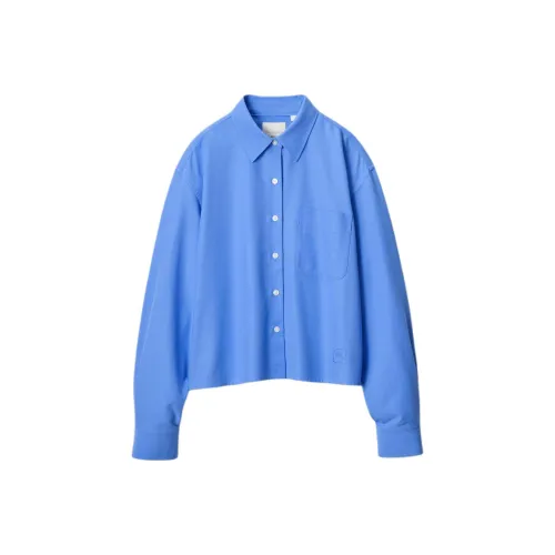 UNIQLO Озерно-голубой Унисекс Рубашки