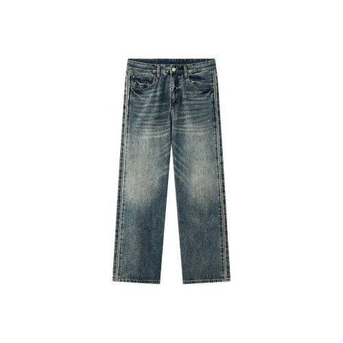 Xiyue Винтажные синие мужские джинсы