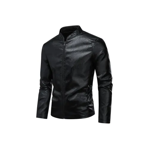 PLQV Мужские кожаные куртки