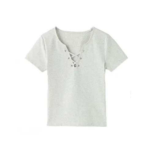 COVT Белый Серый Женские T-рубашки