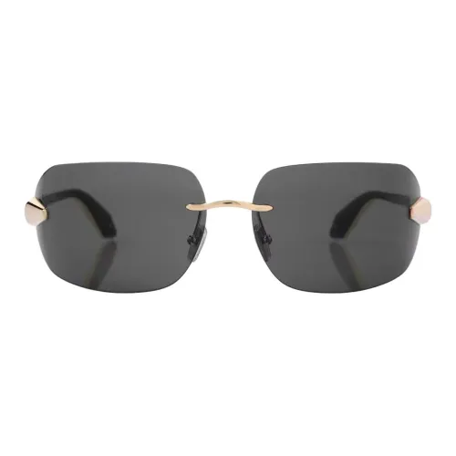 BVLGARI Металл Квадрат Солнцезащитные очки Женские Золото