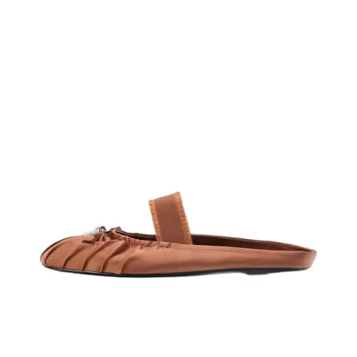 ZARA Домашние тапочки Rusty Brown Женские