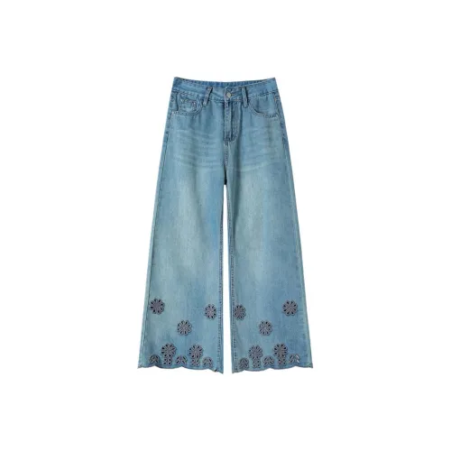 мм Синий Женские Джинсы