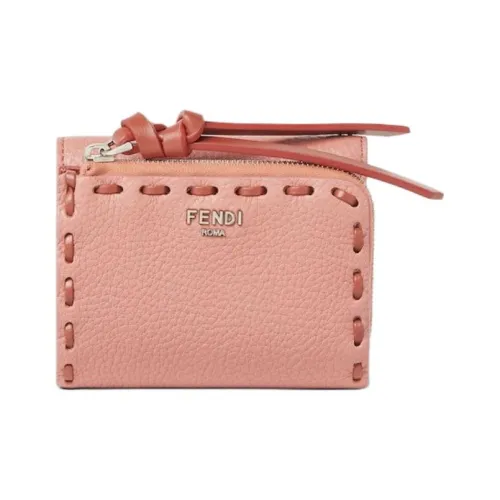 FENDI Peekaboo Коровья кожа Кошелек Micro Women's Light Pink Red