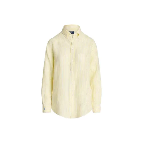 Polo Ralph Lauren Рубашка Женская Желто-Белая Полосатая