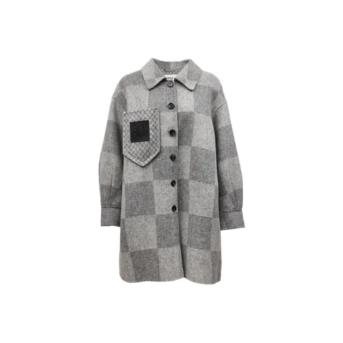 ONLY H01 Gray Plaid Women's Coat