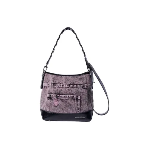 BREAKDANNY Кожа с Деним Хобо Сумка Сумка через плечо Сумка на плечо Женская Sachet Черная Розовая