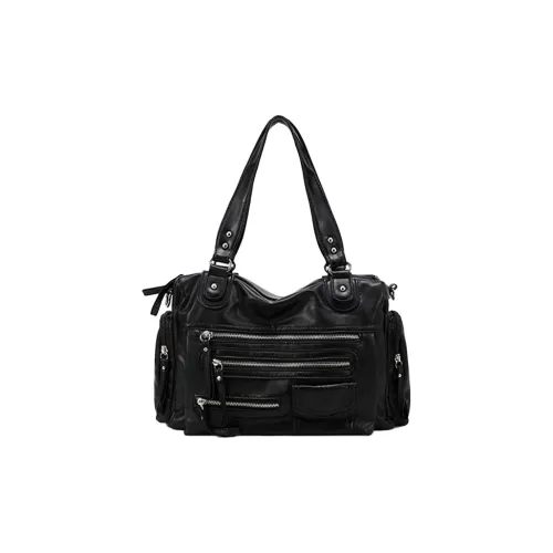 BEGOOER Microfiber Synthetic Leather Bag Standard Women's Black