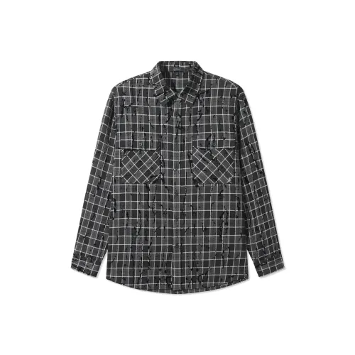 Cabbeen Вельвет Tie Dye/Дышащий, Углеродный Черный 01 Мужские Рубашки