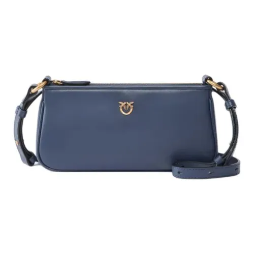 PINKO Half Moon Collection Love Birds Collection Коровья кожа Сумка через плечо Мини Женская Синяя