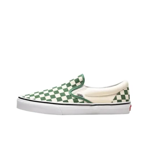 Vans CLASSIC Slip-On Скейтборд Кроссовки Мужские Бежево-Зеленые