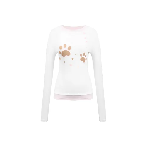 Umoumo Белые Женские T-рубашки