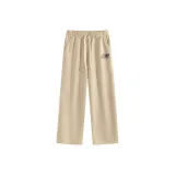 [Тяжелый полиэстер-хлопок] Хаки (Легкий, простой, буква, логотип, штаны)