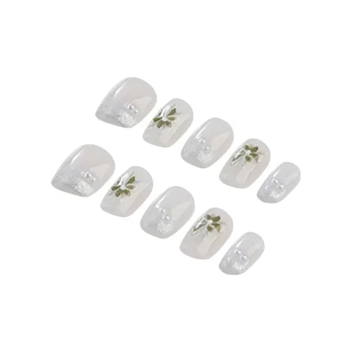 BDQC Spring Осветляющий Minimalist Сверкающий страз False Nail Короткий LADDER Light Gradient Instagram Style