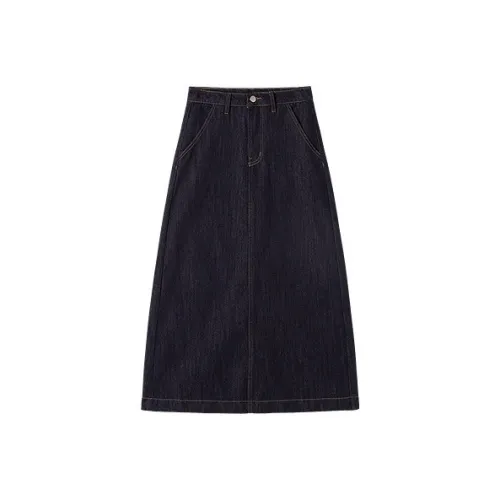 HDFULERN Деним Длинный Юбка Женские