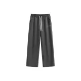 [Heavyweight Polyester-Cotton] Темно-серый (Легкий, Простой, Буква, Логотип, Штаны)