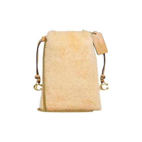 COACH Pouch Овчина Сумка Сумка через плечо Сумка через плечо Маленькая Женская Натуральный Белый