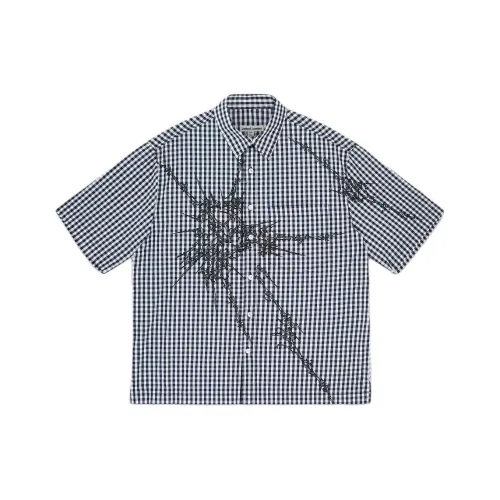 Jaded London Blue ATOM Клетчатая Рубашка Мужская