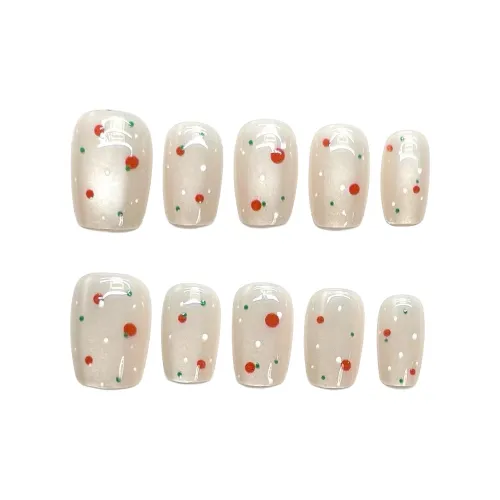 BDQC Винтаж Полка Дот Элегантность False Nail Мягкий Модный Осветляющий 15mm False Nail Короткий LADDER Нюдовый