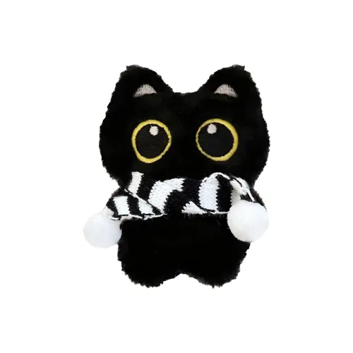 ROUERXIONG Короткошерстный угольный шар котенок плюшевый брелок 10 см рекомендуемая высота
