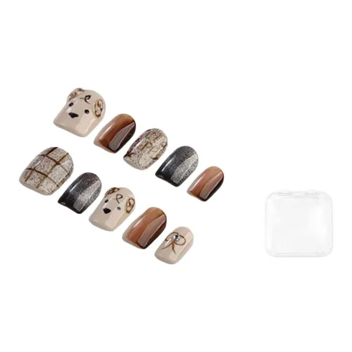 BDQC Мультяшный Ручной Рисунок Кошачий глаз Фальшивая Погоня Короткий Лестница Коричневый Градиентный Стиль Инстаграм